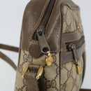 GUCCI GG Supreme Web Sherry Line Bag PVC Beige Gold 24 02 005 Auth 162455-10