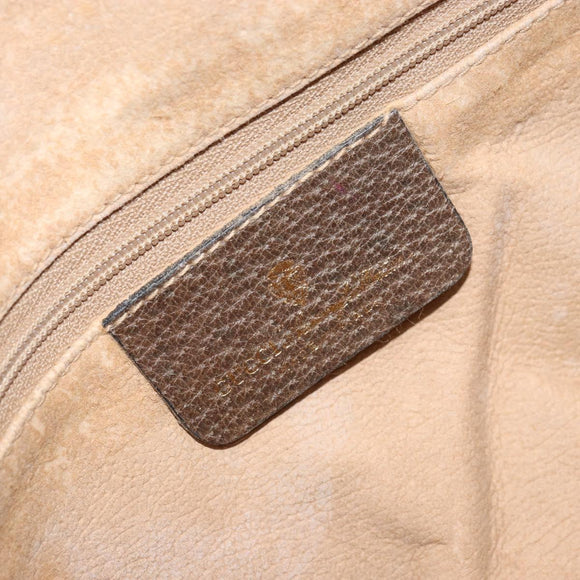 GUCCI GG Supreme Web Sherry Line Bag PVC Beige Gold 24 02 005 Auth 162455