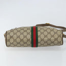 GUCCI GG Supreme Web Sherry Line Bag PVC Beige Gold 24 02 005 Auth 162455-5