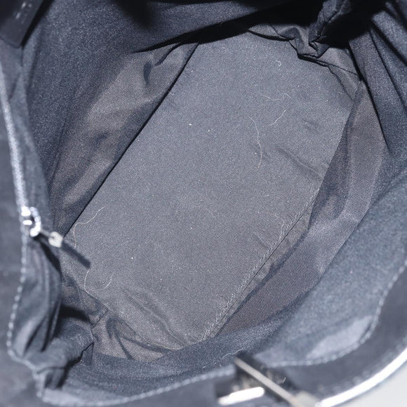 GUCCI GG Canvas Tote Bag Black Silver 31244 Auth 162460