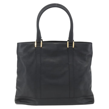 LOEWE Anagram Tote Bag Leather Black Gold Auth 162466 - 0