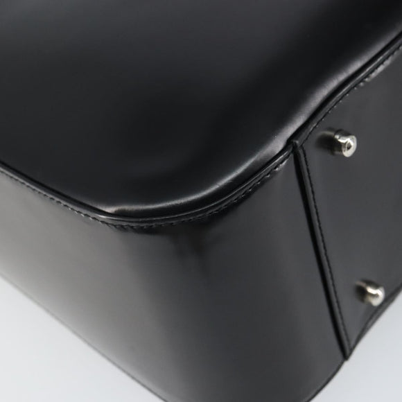 GUCCI Tote Bag Patent leather Black Silver 000 1013 0504 Auth 162467