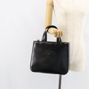 GUCCI Tote Bag Patent leather Black Silver 000 1013 0504 Auth 162467-21