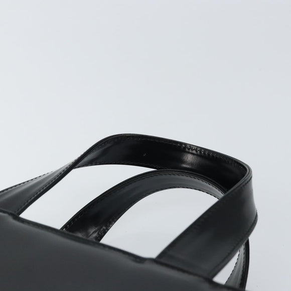 GUCCI Tote Bag Patent leather Black Silver 000 1013 0504 Auth 162467