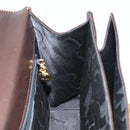 Salvatore Ferragamo Gancini Hand Bag Leather 2way Brown Gold Auth 162468-20