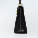 Salvatore Ferragamo Gancini Hand Bag Leather 2way Brown Gold Auth 162468-4