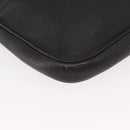 DELVAUX Ketten-Umhängetasche Leder Schwarz Gold Auth 162472-16