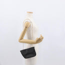 DELVAUX Ketten-Umhängetasche Leder Schwarz Gold Auth 162472-21