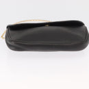 DELVAUX Ketten-Umhängetasche Leder Schwarz Gold Auth 162472-5