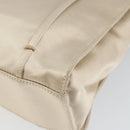 PRADA Hand Bag Satin Beige Auth 162473-15