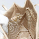 PRADA Hand Bag Satin Beige Auth 162473-17