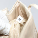 PRADA Hand Bag Satin Beige Auth 162473-12