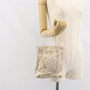 PRADA Hand Bag Satin Beige Auth 162473-21