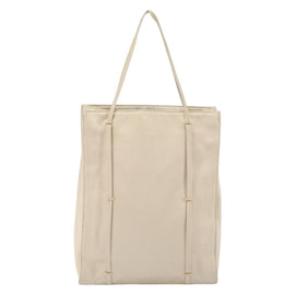 PRADA Hand Bag Satin Beige Auth 162473 - 0