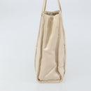 PRADA Hand Bag Satin Beige Auth 162473-4