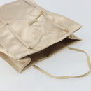 PRADA Hand Bag Satin Beige Auth 162473-6