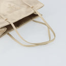 PRADA Hand Bag Satin Beige Auth 162473-7