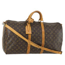 LOUIS VUITTON Monogram Keepall Bandouliere 55 Boston Bag M41414 LV Auth 162476-1
