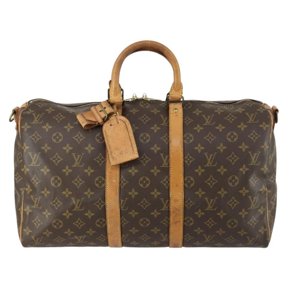 LOUIS VUITTON Monogram Keepall Bandouliere 45 Boston Bag M41418 LV Auth 162478