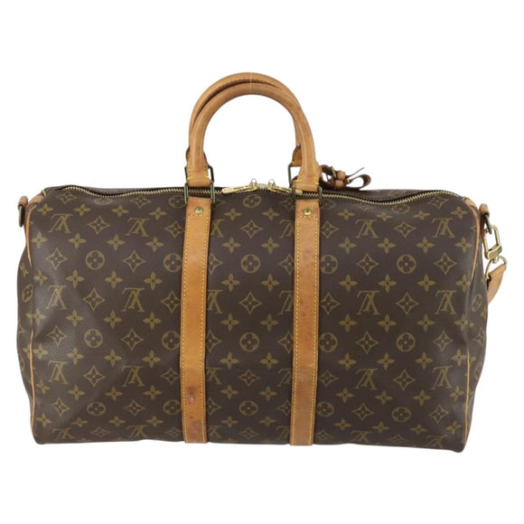 LOUIS VUITTON Monogram Keepall Bandouliere 45 Boston Bag M41418 LV Auth 162478