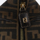 FENDI Zucca Canvas Hand Bag Black Brown Auth 162503-20