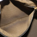 FENDI Zucca Canvas Hand Bag Black Brown Auth 162503-25
