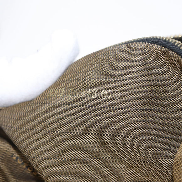 FENDI Zucca Canvas Hand Bag Black Brown Auth 162503