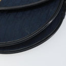 Christian Dior Trotter Canvas Shoulder Bag Navy Gold Auth 162505-9