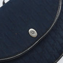 Christian Dior Trotter Canvas Shoulder Bag Navy Gold Auth 162505-17