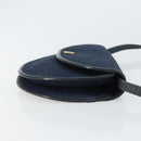 Christian Dior Trotter Canvas Shoulder Bag Navy Gold Auth 162505-3