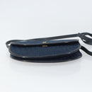 Christian Dior Trotter Canvas Shoulder Bag Navy Gold Auth 162505-5