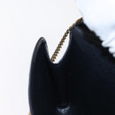 Christian Dior Trotter Canvas Chain Shoulder Bag Navy Gold Auth 162506A-19