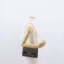 Christian Dior Trotter Canvas Chain Shoulder Bag Navy Gold Auth 162506A-20