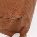PRADA Tote Bag Leather Brown Silver Auth 162507-14