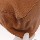 PRADA Tote Bag Leather Brown Silver Auth 162507-16