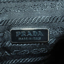 PRADA Hand Bag Leather Black Silver Auth 162511V-16