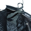 PRADA Hand Bag Leather Black Silver Auth 162511V-18