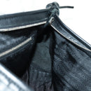 PRADA Hand Bag Leather Black Silver Auth 162511V-19