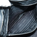 PRADA Hand Bag Leather Black Silver Auth 162511V-21