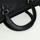 PRADA Hand Bag Leather Black Silver Auth 162511V-7