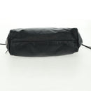 PRADA Hand Bag Leather Black Silver Auth 162511V-9