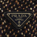 PRADA Hand Bag Wool Purple Silver Auth 162514V-19