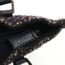 PRADA Hand Bag Wool Purple Silver Auth 162514V-20