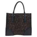 PRADA Hand Bag Wool Purple Silver Auth 162514V-2