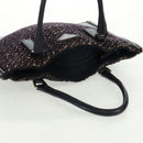 PRADA Hand Bag Wool Purple Silver Auth 162514V-6