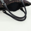 PRADA Hand Bag Wool Purple Silver Auth 162514V-7