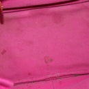 PRADA Canapa PM Hand Bag Canvas 2way Pink Gold Auth 162515-10