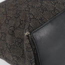 GUCCI GG Canvas Tote Bag Black Silver 31243 Auth 162518-11