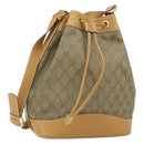GUCCI GG Canvas Shoulder Bag Beige Gold Auth 162519-1