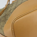 GUCCI GG Canvas Shoulder Bag Beige Gold Auth 162519-11